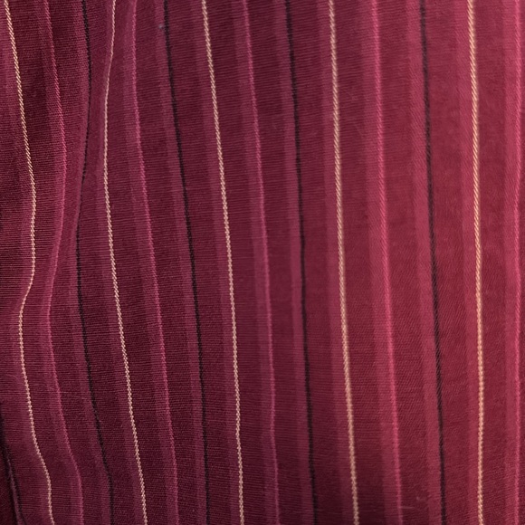 Croft & Barrow Woman Stretch 2X Cranberry Color Striped Blouse - Picture 8 of 11